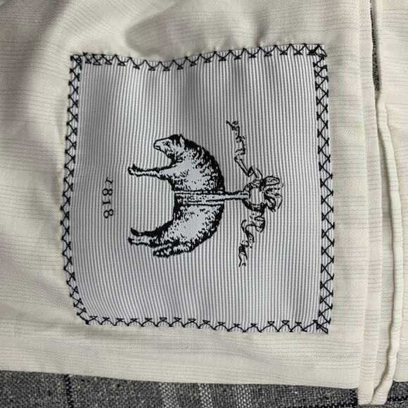 BLACK FLEECE Size 40 Light Grey Plaid Silk Blend Sport Coat - Picture 8 of 8